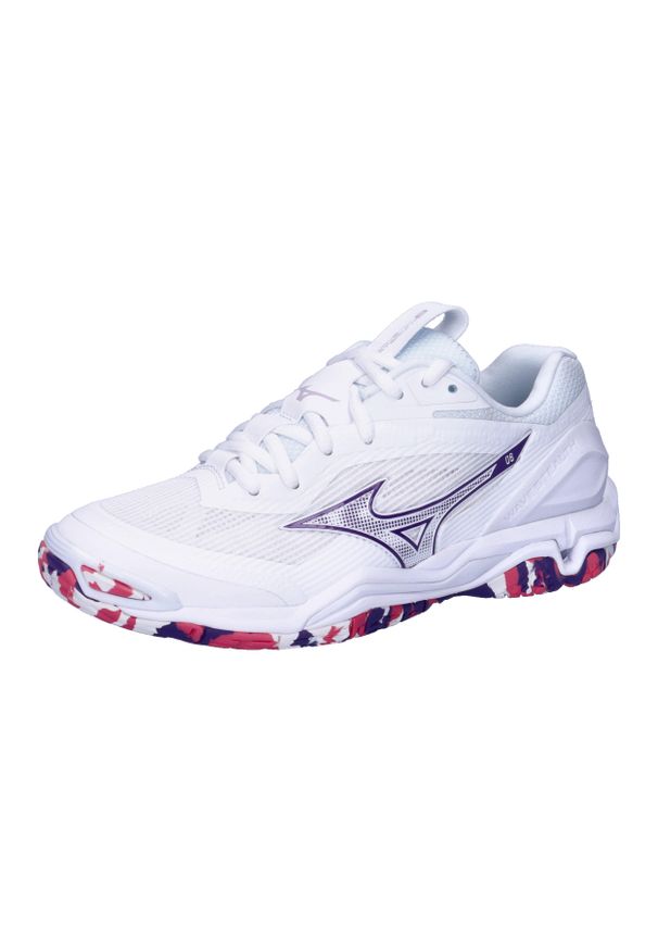 Buty Mizuno Wave Stealth 6. Kolor: różowy, fioletowy, wielokolorowy, biały. Model: Mizuno Wave. Sport: piłka ręczna