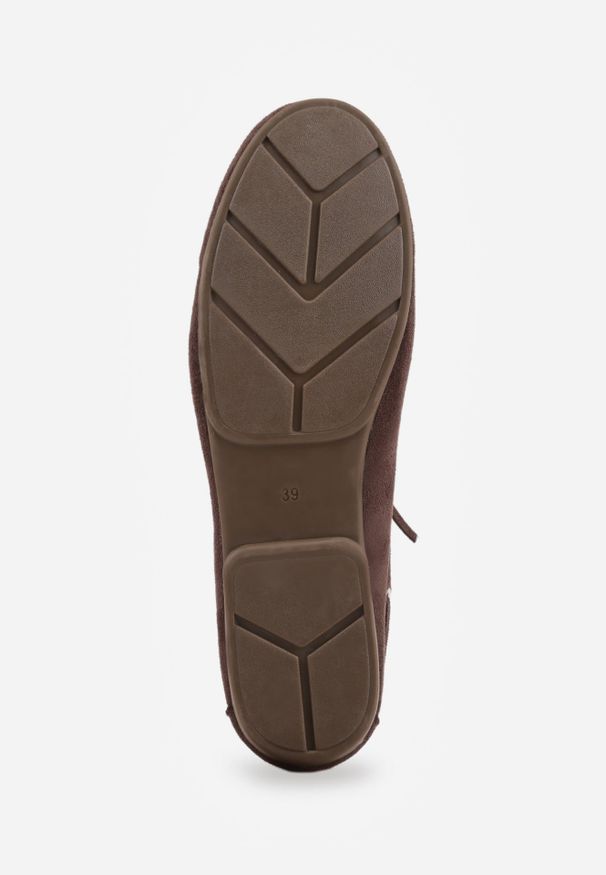 Renee - Ciemnobrązowe Mokasyny VICES z Wkładką ze Skóry Naturalnej ze Sznurowaniem Nairis. Nosek buta: okrągły. Zapięcie: sznurówki. Kolor: brązowy. Materiał: skóra. Obcas: na obcasie. Wysokość obcasa: niski