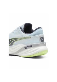 Puma - Damskie buty do biegania Magnify NITRO™ 2 PUMA. Kolor: żółty, wielokolorowy, niebieski. Materiał: dzianina. Szerokość cholewki: normalna