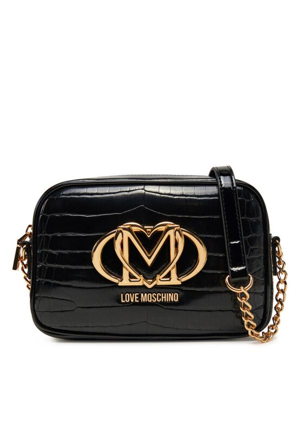 Love Moschino - LOVE MOSCHINO Torebka JC4044PP1MLE100A Czarny. Kolor: czarny. Materiał: skórzane