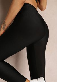 Renee - Czarne Legginsy z Gładkiej Dzianiny Canne. Okazja: na co dzień. Kolor: czarny. Materiał: dzianina. Wzór: gładki. Styl: casual #4