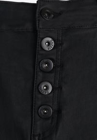 Renee - Czarna Ołówkowa Spódnica Midi High Waist z Ekoskóry Adaulfo. Okazja: na co dzień. Stan: podwyższony. Kolor: czarny. Wzór: aplikacja. Styl: elegancki, klasyczny, casual #8