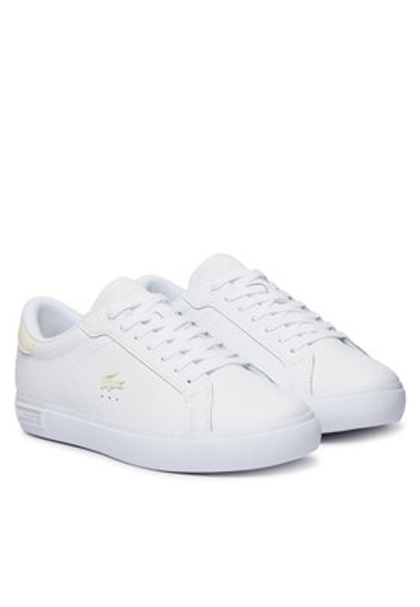 Lacoste Sneakersy Powercourt 50SFA0154 Biały. Kolor: biały. Materiał: skóra