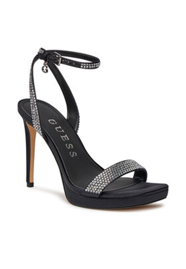 Guess Sandały Zach FLJZAC SAT03 Czarny. Kolor: czarny. Materiał: materiał