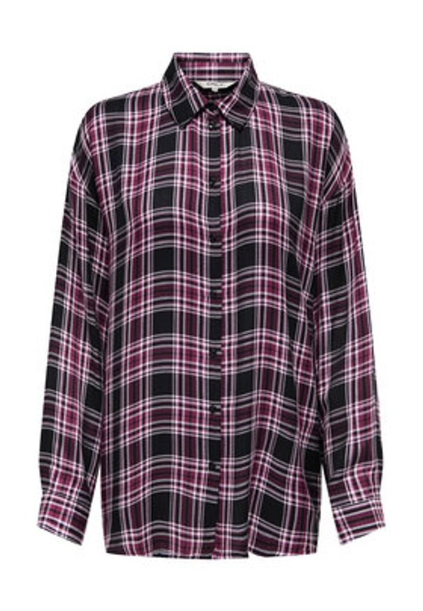 only - ONLY Koszula Evia 15355741 Bordowy Loose Fit. Kolor: czerwony. Materiał: wiskoza