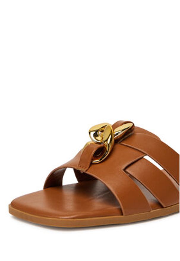 DeeZee Klapki E2031-11 Brązowy. Kolor: brązowy. Materiał: syntetyk, materiał