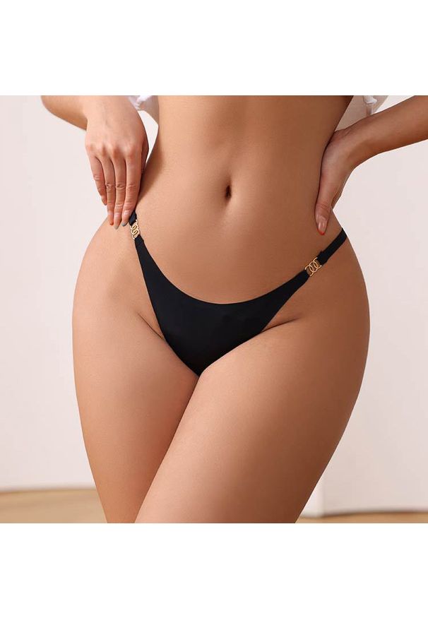 Intica - Tangi bezszwowe z ozdobną klamrą na co dzień i okazje Vicki. Materiał: materiał