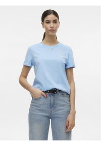 Vero Moda T-Shirt Paula 10243889 Niebieski Regular Fit. Kolor: niebieski. Materiał: bawełna