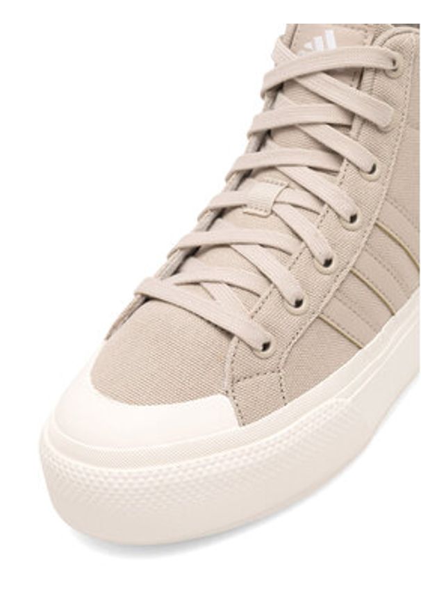 Adidas - adidas Sneakersy BRAVADA 2.0 MID PLATFORM IE2315 Beżowy. Kolor: beżowy. Materiał: materiał. Obcas: na platformie