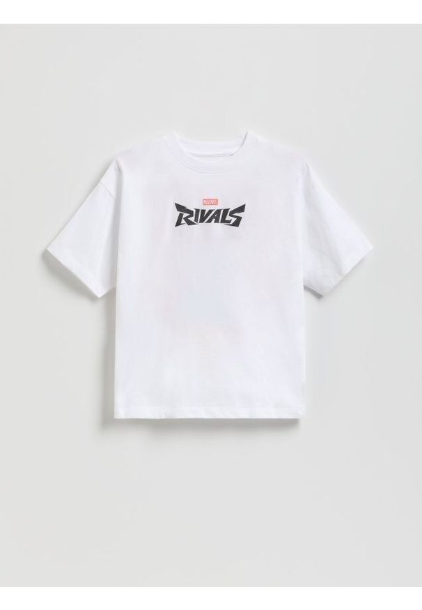 Reserved - T-shirt Marvel Rivals - biały. Kolor: biały. Materiał: dzianina, bawełna. Wzór: motyw z bajki