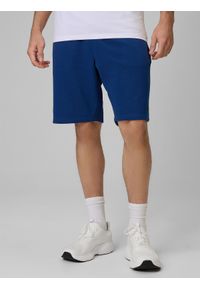 4f - 4F Spodenki dresowe męskie - granatowe M. Kolor: niebieski. Materiał: dresówka. Sport: turystyka piesza, fitness #2