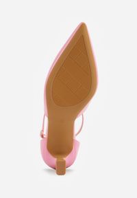 Renee - Różowe Czółenka Vices na Klepsydrze z Noskiem w Szpic i Klamerką Nusithia. Okazja: na co dzień. Zapięcie: sprzączka. Kolor: różowy. Materiał: jeans. Styl: casual, elegancki #7