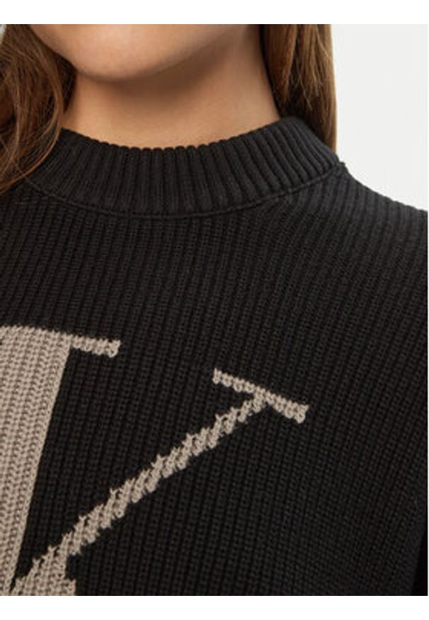Calvin Klein Jeans Sweter Intrasia J20J224799 Czarny Relaxed Fit. Kolor: czarny. Materiał: bawełna