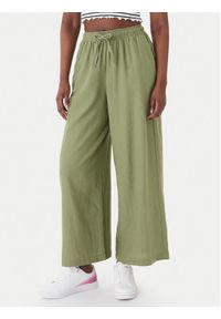 Roxy Spodnie materiałowe Lekeitio Break ERJNP03545 Zielony Wide Leg. Kolor: zielony. Materiał: len, wiskoza #1