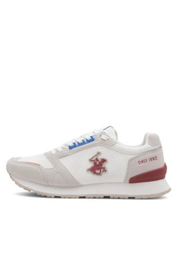 Beverly Hills Polo Club Sneakersy PATCH-01 Biały. Kolor: biały. Materiał: materiał