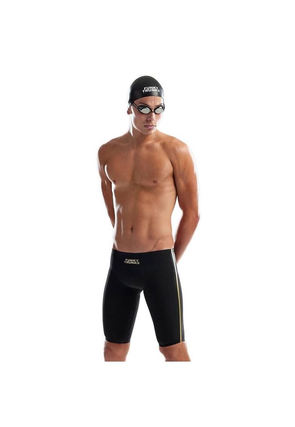 FUNKY TRUNKS - Strój startowy męski wyścigowy do pływania Funky Trunks Jammer. Kolor: czarny