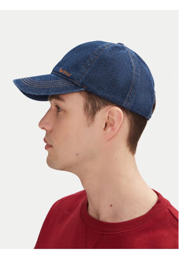 Barbour Czapka z daszkiem Grindle Cap MHA0887BL11 Niebieski. Kolor: niebieski. Materiał: bawełna