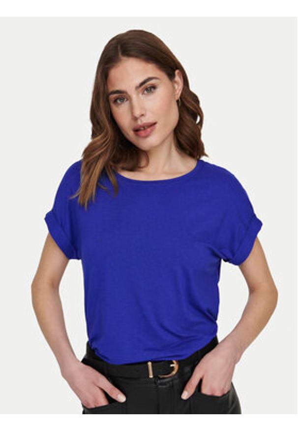 only - ONLY T-Shirt Moster 15106662 Niebieski Regular Fit. Kolor: niebieski. Materiał: wiskoza
