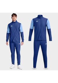 Under Armour - Dres sportowy męski UNDER ARMOUR Tracksuit bluza + spodnie. Kolor: niebieski. Materiał: dresówka