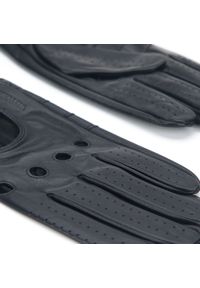 Wittchen - Rękawiczki samochodowe męskie ze skóry licowej czarne. Kolor: czarny. Materiał: skóra #2