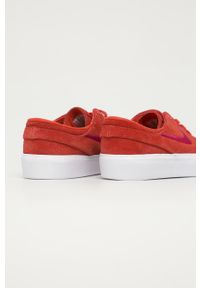 Nike Kids - Buty zamszowe dziecięce SB Janoski. Nosek buta: okrągły. Zapięcie: sznurówki. Kolor: czerwony. Materiał: zamsz. Szerokość cholewki: normalna #3