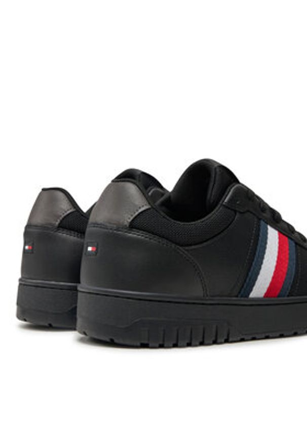 TOMMY HILFIGER - Tommy Hilfiger Sneakersy Th Basket Core Lite FM0FM05116 Czarny. Kolor: czarny. Materiał: materiał