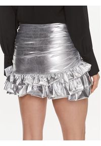Kontatto Spódnica mini MR1045 Srebrny Regular Fit. Kolor: srebrny. Materiał: syntetyk #3
