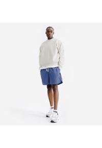 Decathlon - Bluza męska Elementals okrągły dekolt. Kolor: beżowy. Materiał: poliester, elastan, tkanina, prążkowany, bawełna, materiał #2