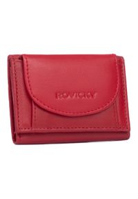 ROVICKY - Portfel damski Rovicky R-21-LFN czerwony. Kolor: czerwony. Materiał: skóra