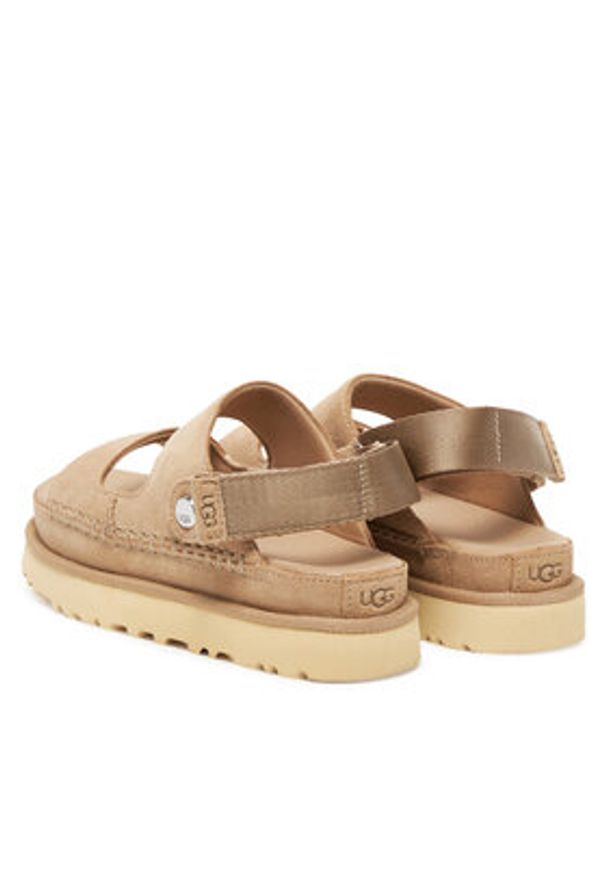 Ugg Sandały W Goldenstar Glide 1167399 Beżowy. Kolor: beżowy. Materiał: zamsz, skóra