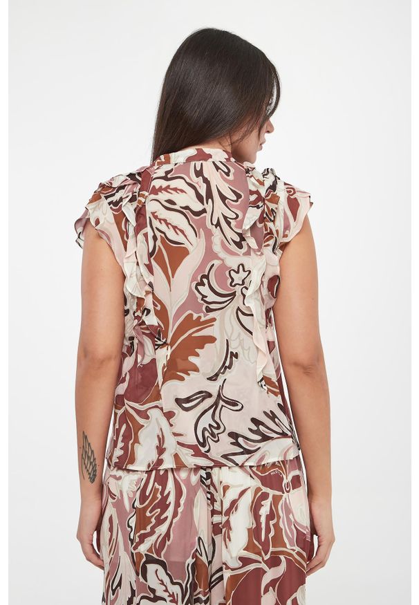 Marella Sport - Top damski z falbanami Ugola MARELLA SPORT. Styl: sportowy