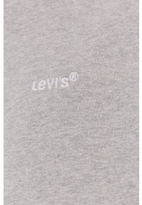 Levi's® - Levi's Bluza bawełniana A0747.0007 męska kolor szary z kapturem gładka. Okazja: na spotkanie biznesowe. Typ kołnierza: kaptur. Kolor: szary. Materiał: bawełna. Wzór: gładki. Styl: biznesowy