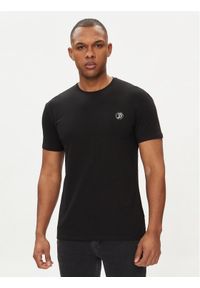 Just Cavalli T-Shirt 76OAHE12 Czarny Regular Fit. Kolor: czarny. Materiał: bawełna #1