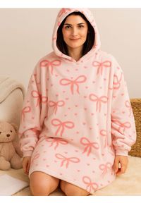 Sinsay - Bluza snuddie - różowy. Kolor: różowy #1