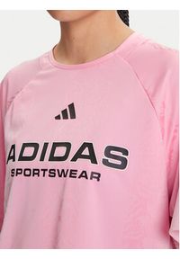 Adidas - adidas T-Shirt Tiro x Common Goal Jacquard JL9213 Różowy Loose Fit. Kolor: różowy. Materiał: syntetyk #4