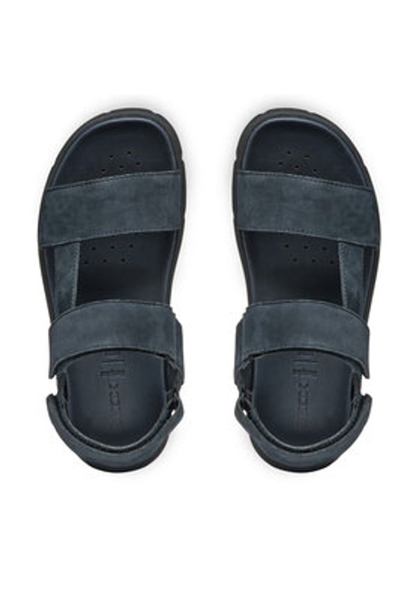 Geox Sandały U Xand 2S U15BGB 00032 C4002 Granatowy. Kolor: niebieski. Materiał: nubuk, skóra