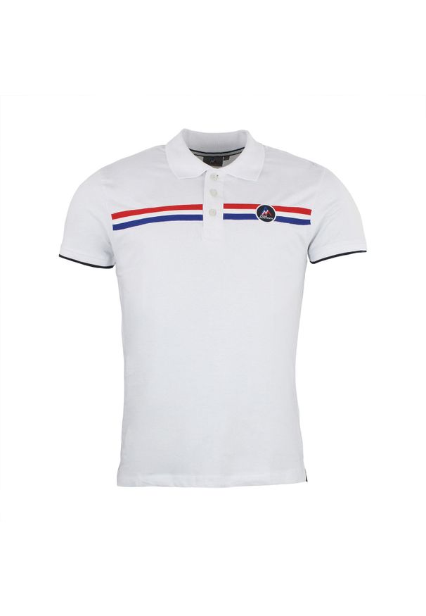 PEAK MOUNTAIN - Polo Peak Mountain Ceroce. Typ kołnierza: polo. Kolor: biały. Długość rękawa: krótki rękaw. Długość: krótkie. Wzór: jednolity. Sezon: lato