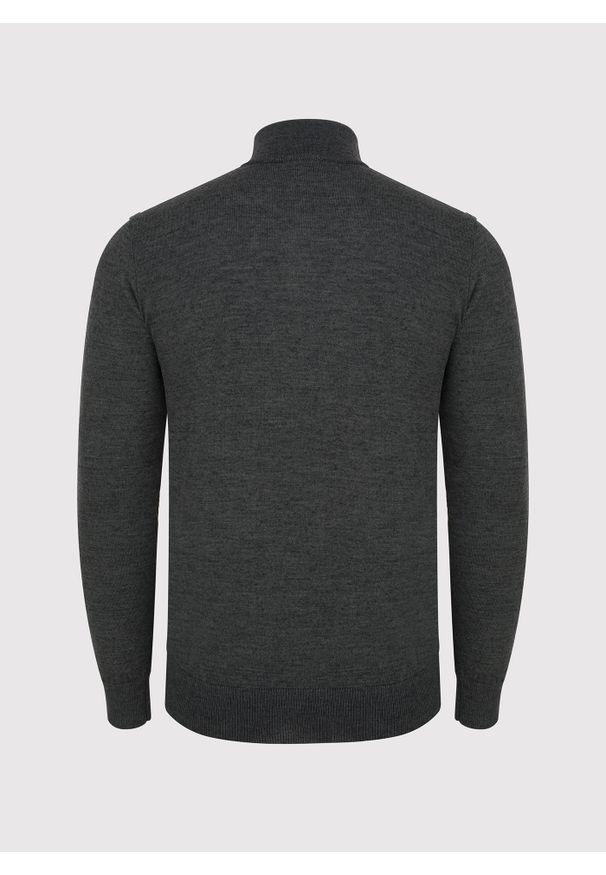 Pako Lorente - PAKO LORENTE – Grafitowy sweter męski ze stójką. Typ kołnierza: kołnierzyk stójkowy. Kolor: szary. Materiał: wełna, akryl. Sezon: zima, jesień