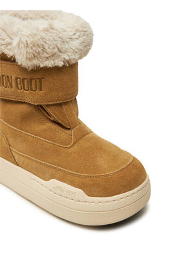 Moon Boot Śniegowce Junior Park Dtrap Boot Suede 80D3440040 Brązowy. Kolor: brązowy. Materiał: zamsz, skóra