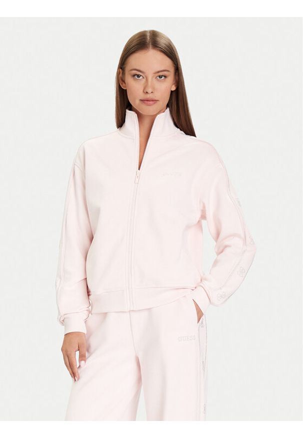 Guess Bluza V5BQ15 KCX22 Różowy Regular Fit. Kolor: różowy. Materiał: syntetyk