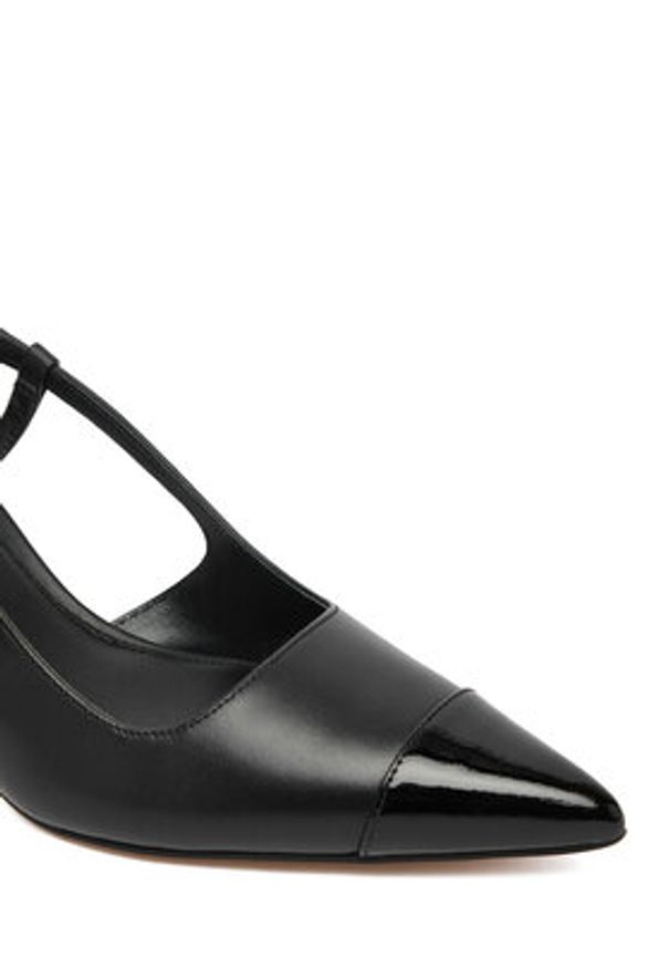 MICHAEL Michael Kors Czółenka Alora Toe Cao Mid Sling 40R6AOMS1L Czarny. Kolor: czarny. Materiał: skóra