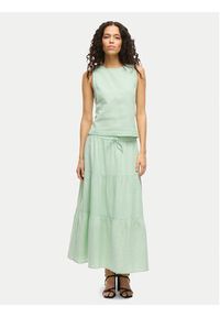 Vila Spódnica maxi Lania 14105428 Zielony Regular Fit. Kolor: zielony. Materiał: bawełna