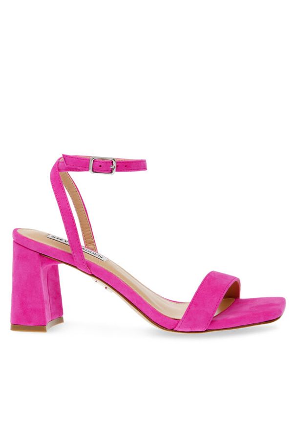 Steve Madden Sandały Luxe Sandal SM11002329-03002-64E Różowy. Kolor: różowy. Materiał: skóra, zamsz