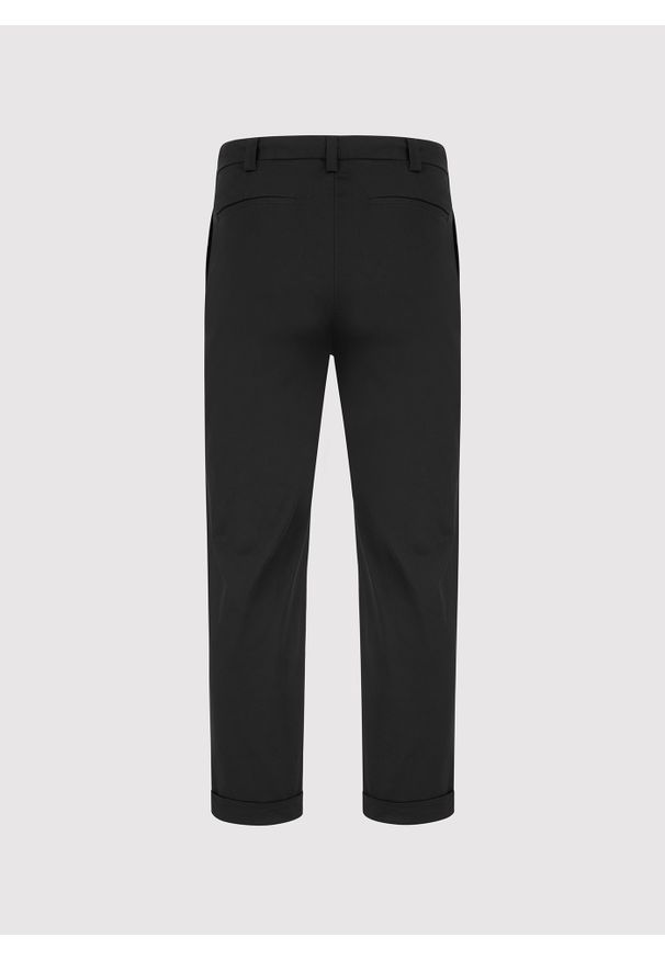 Pako Lorente - PAKO LORENTE – Czarne spodne z podwiniętą nogawką. Kolor: niebieski, czarny. Materiał: bawełna, elastan. Wzór: gładki