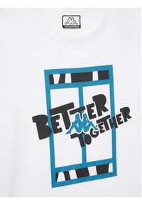 Kappa T-Shirt 351U8JW 001 Biały Regular Fit. Kolor: biały. Materiał: bawełna #8