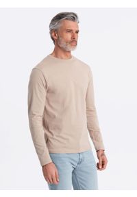 Ombre Clothing - Zestaw longsleeve męski z długim rękawem 2-pak - mix V9 Z43 - XXL. Kolor: zielony. Materiał: bawełna, materiał, skóra. Długość rękawa: długi rękaw. Długość: długie. Wzór: aplikacja, gładki, jednolity