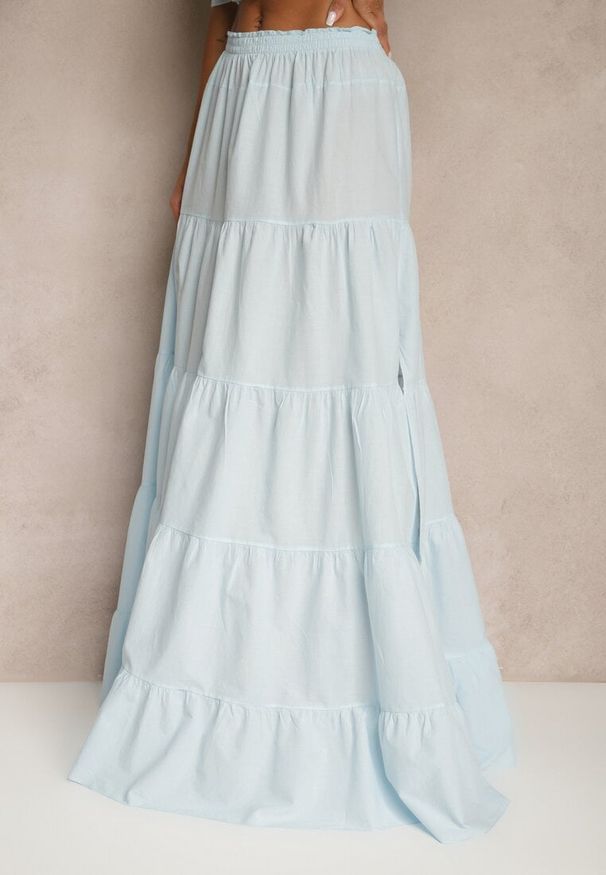 Renee - Jasnoniebieski 2-częściowy Komplet z Wiskozy w Hiszpańskim Stylu Avasa. Kolor: niebieski. Materiał: wiskoza