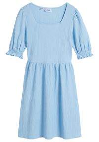 bonprix - Sukienka dziewczęca z dżerseju. Kolor: niebieski. Materiał: jersey #1