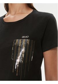 Liu Jo Sport T-Shirt TA4136 JS003 Czarny Regular Fit. Kolor: czarny. Materiał: bawełna. Styl: sportowy #5