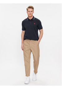 Hugo Polo Deresino232 50490775 Granatowy Slim Fit. Typ kołnierza: polo. Kolor: niebieski. Materiał: bawełna #5